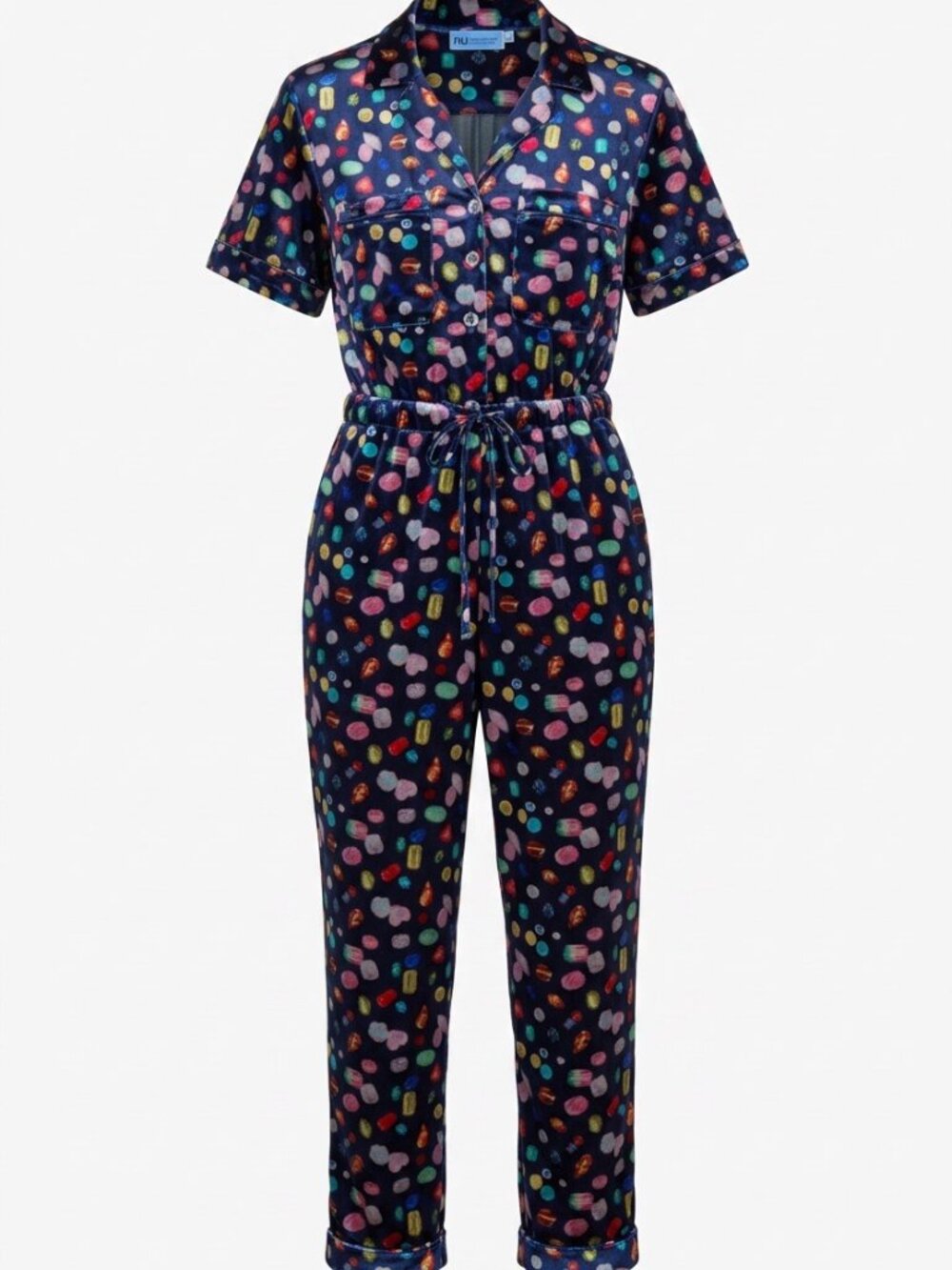 Nuuly x Rachel Antonoff Jewel Print Coveralls Navy Boilersuit Jumpsuit 1X